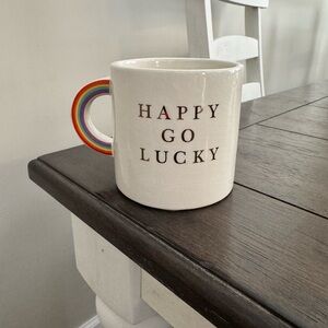 Happy Go Lucky Mug with Rainbow Handle